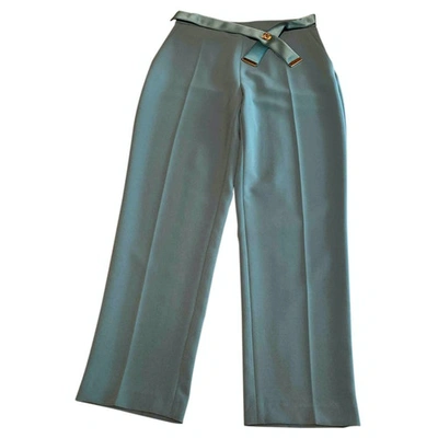 Pre-owned Elisabetta Franchi Trousers In Green
