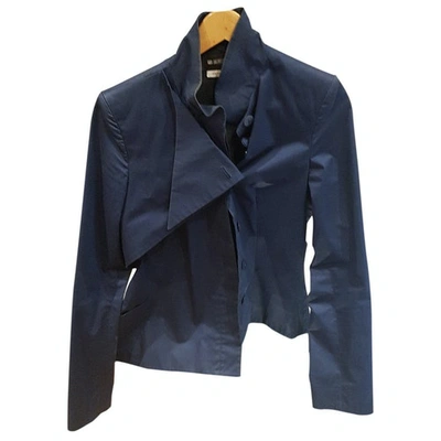 Pre-owned Karl Lagerfeld Blue Cotton Jacket