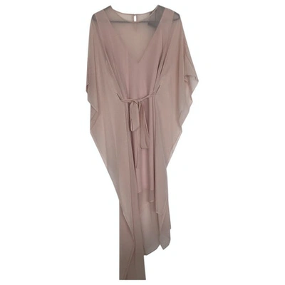 Pre-owned Bcbg Max Azria Silk Mid-length Dress In Pink