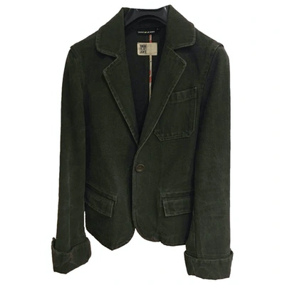 Pre-owned Dkny Jacket In Green
