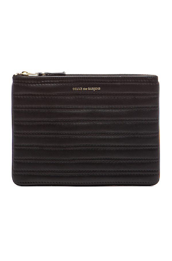 comme des garçons black leather crossbody bag