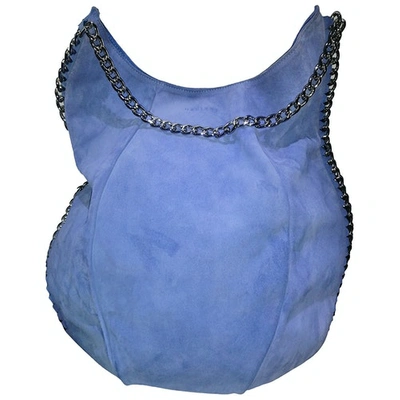 Pre-owned Orciani Blue Suede Handbag