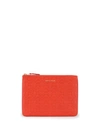 Comme Des Garçons Clover Embossed Pouch In Orange