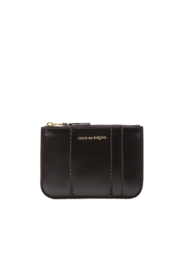 comme des garçons black leather crossbody bag