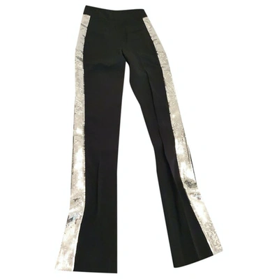 Pre-owned David Koma Straight Pants In Black