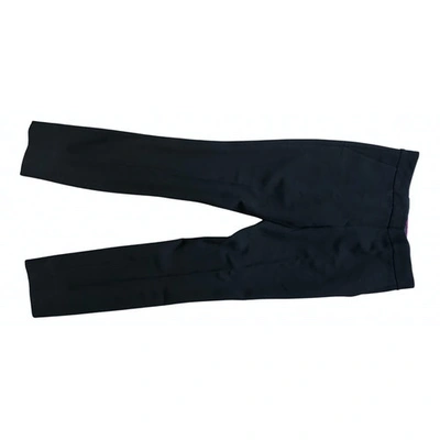 Pre-owned Diane Von Furstenberg Straight Pants In Black