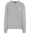 Acne Studios Fairview Face Appliquéd Cotton-jersey Sweatshirt In Grey