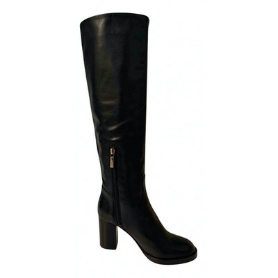 Pre-owned Elisabetta Franchi Black Leather Boots