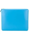 Comme Des Garçons Zip-up Leather Ipad Case In Blue