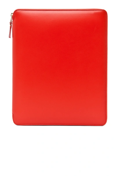 Comme Des Garçons Luxury Leather Ipad Case In Orange