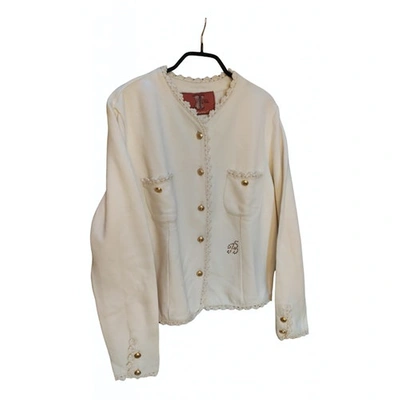 Pre-owned Blumarine Ecru Cotton Jacket