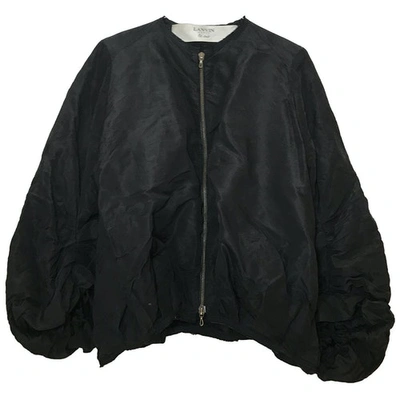 Pre-owned Lanvin Black Silk Leather Jacket