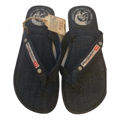 Pre-owned Diesel Blue Cloth Sandals