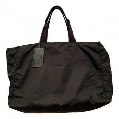 Pre-owned Prada Re-nylon Cloth Bag In Black