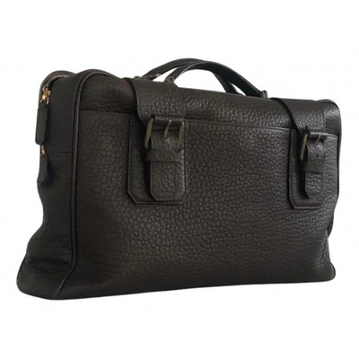 Pre-owned Giorgio Armani Brown Leather Bag