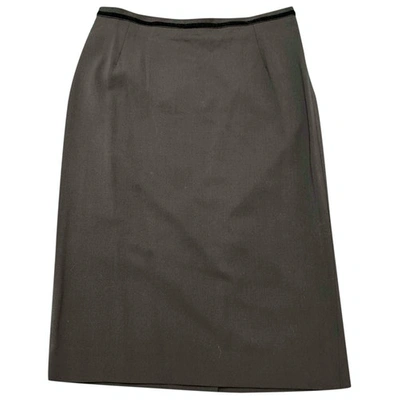 Pre-owned Dolce & Gabbana Wool Mid-length Skirt In Black