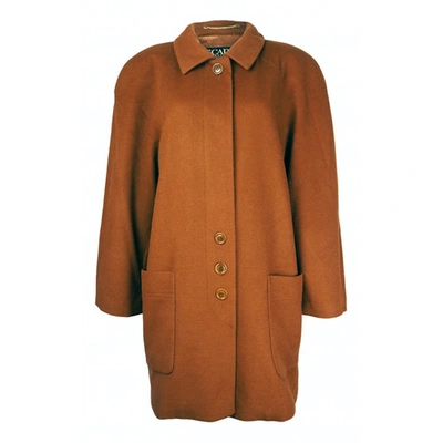 Pre-owned Escada Wool Coat In Brown
