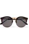 Illesteva Palermo Round-frame Gold-tone And Acetate Sunglasses