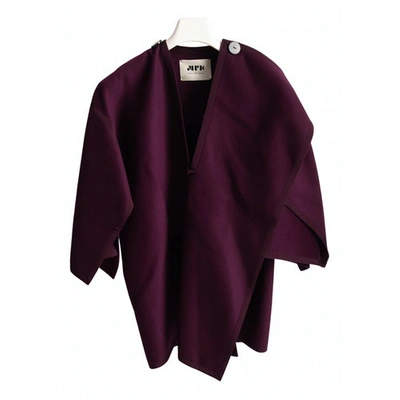 Pre-owned Maison Rabih Kayrouz Wool Cape In Purple