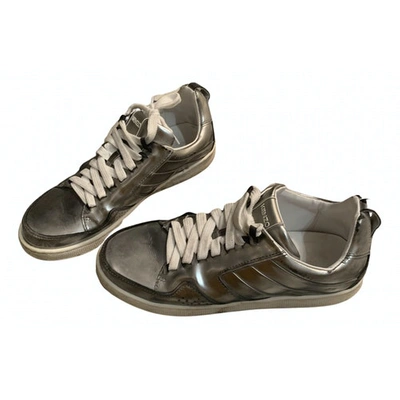 Pre-owned Kenzo Cloth Low Trainers In Silver