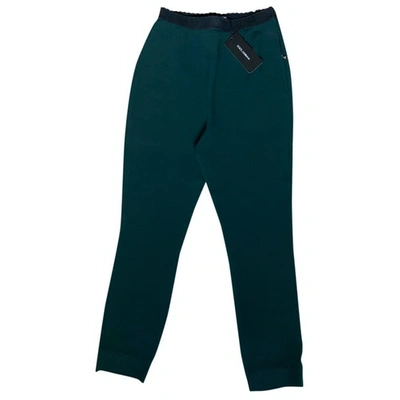 Pre-owned Dolce & Gabbana Green Viscose Trousers