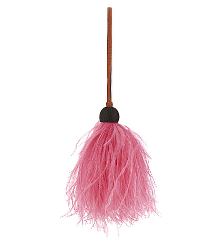 Hillier Bartley Ostrich Feather Charm In Pink | ModeSens
