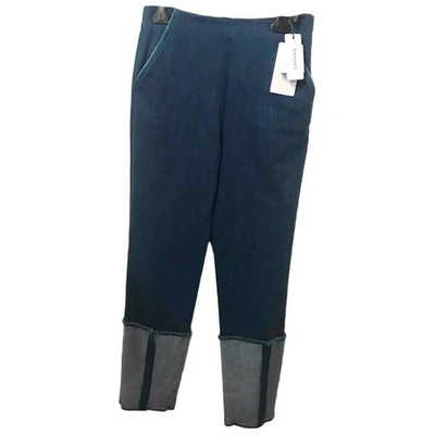 Pre-owned Vionnet Straight Jeans In Blue