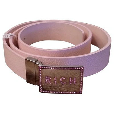 Pre-owned John Richmond Leather Belt In Pink