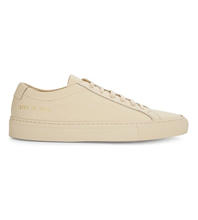 Common Projects Original Achilles Leather Low-top Trainers In Nude Leather