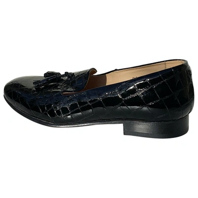 Pre-owned Dieppa Restrepo Leather Flats In Black