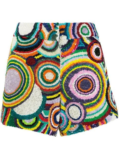 Manish Arora Circle Pattern Sequin Shorts In Multicolour