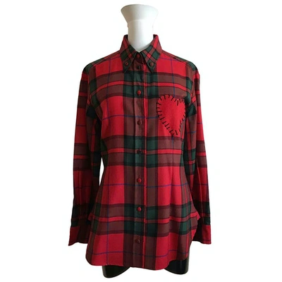 Pre-owned Moschino Wool Blouse In Red