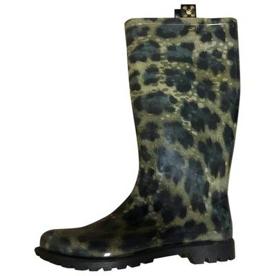 Pre-owned Just Cavalli Wellington Boots In Green