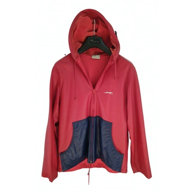 Pre-owned Trussardi Leather Jacket In Red