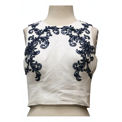 Pre-owned Marchesa Notte White Cotton  Top