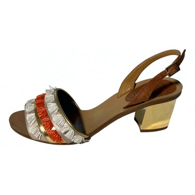 Pre-owned Pollini Leather Sandals In Multicolour