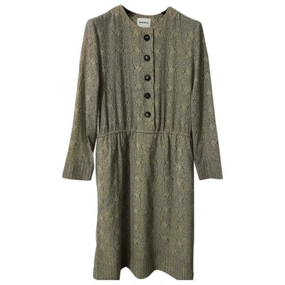 Pre-owned Akris Wool Mid-length Dress In Beige