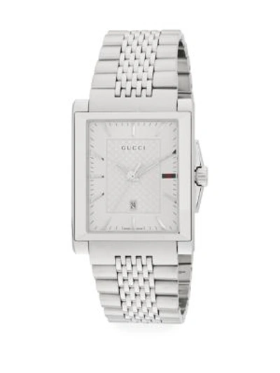 Gucci G-timeless Stainless Steel Watch In Silver