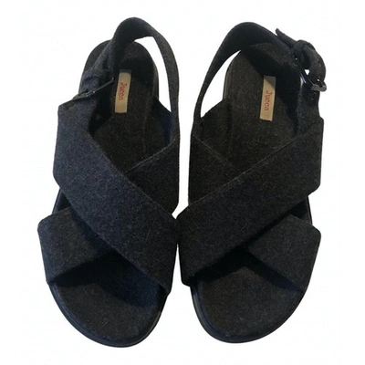 Pre-owned Jucca Cloth Sandals In Anthracite