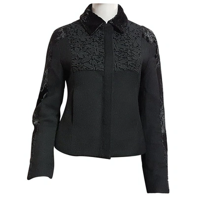 Pre-owned Versace Wool Blazer In Black