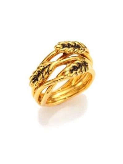 Aurelie Bidermann Wheat Ring/goldtone