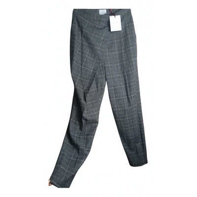 Pre-owned Stella Jean Wool Straight Pants In Anthracite
