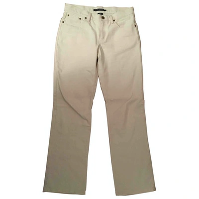 Pre-owned Ralph Lauren Straight Pants In Ecru