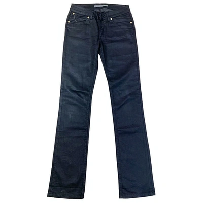 Pre-owned Superfine Straight Jeans In Black