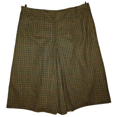 Pre-owned Bogner Wool Mid-length Skirt In Brown