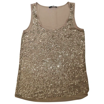 Pre-owned Pinko Gold Glitter  Top