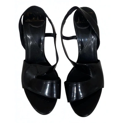 Pre-owned Diane Von Furstenberg Leather Heels In Black