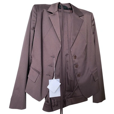 Pre-owned Marella Suit Jacket In Burgundy