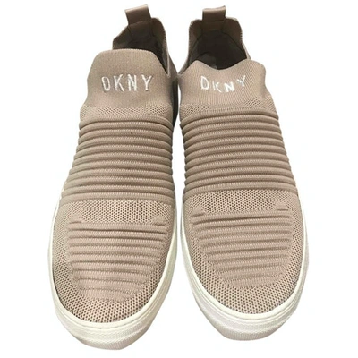 Pre-owned Dkny Pink Cloth Trainers