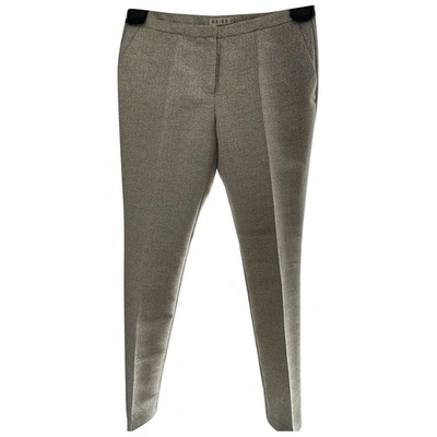 Pre-owned Reiss Trousers In Metallic